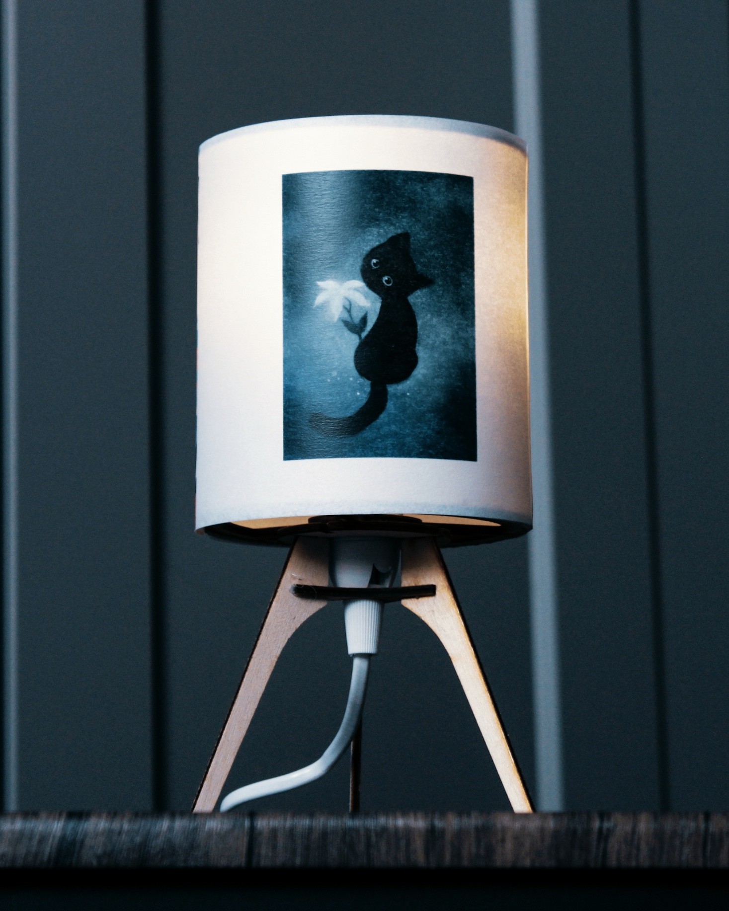 Lampa s papírovým stínidlem potisk na míru